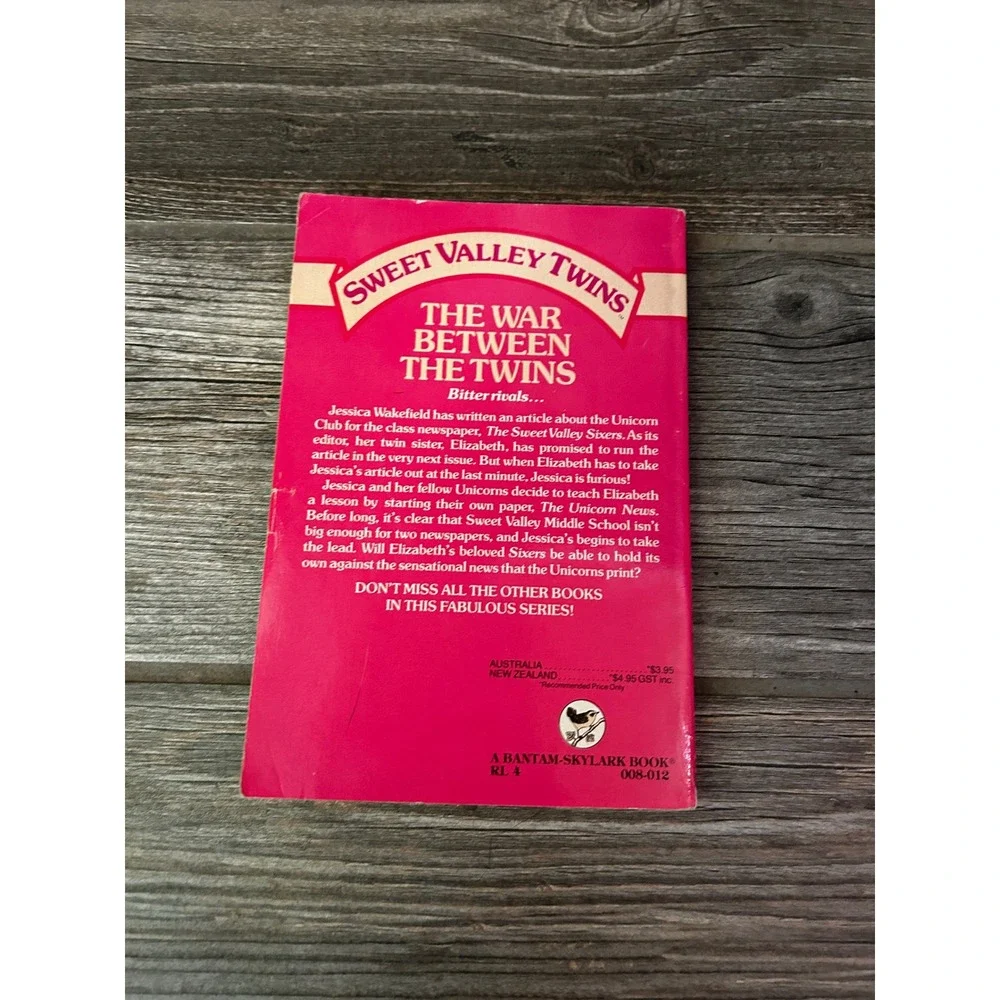 Sweet Valley Twins The War Between The Twins Book 37 Francine Pascal Bantam